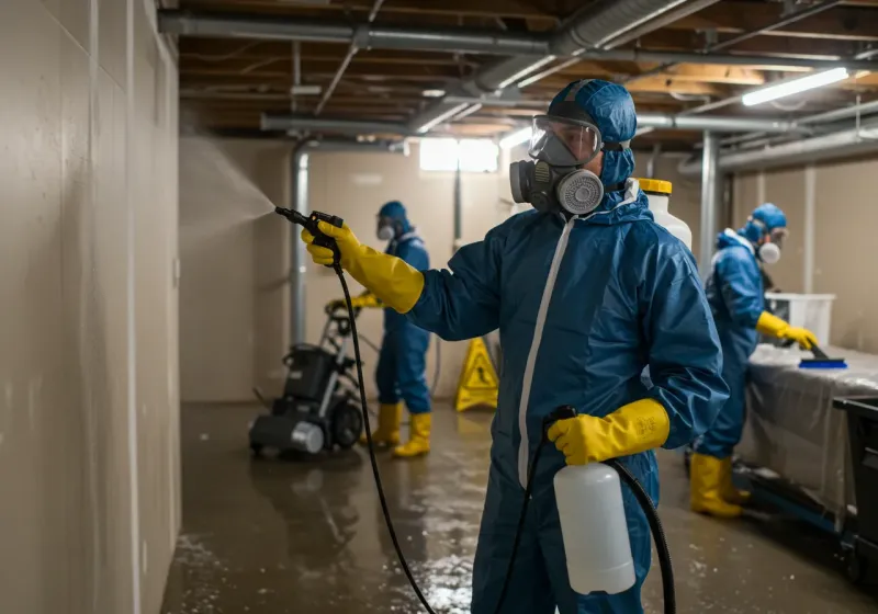 Basement Sanitization and Antimicrobial Treatment process in Durham, NC
