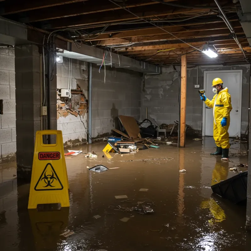 Flooded Basement Electrical Hazard in Durham, NC Property